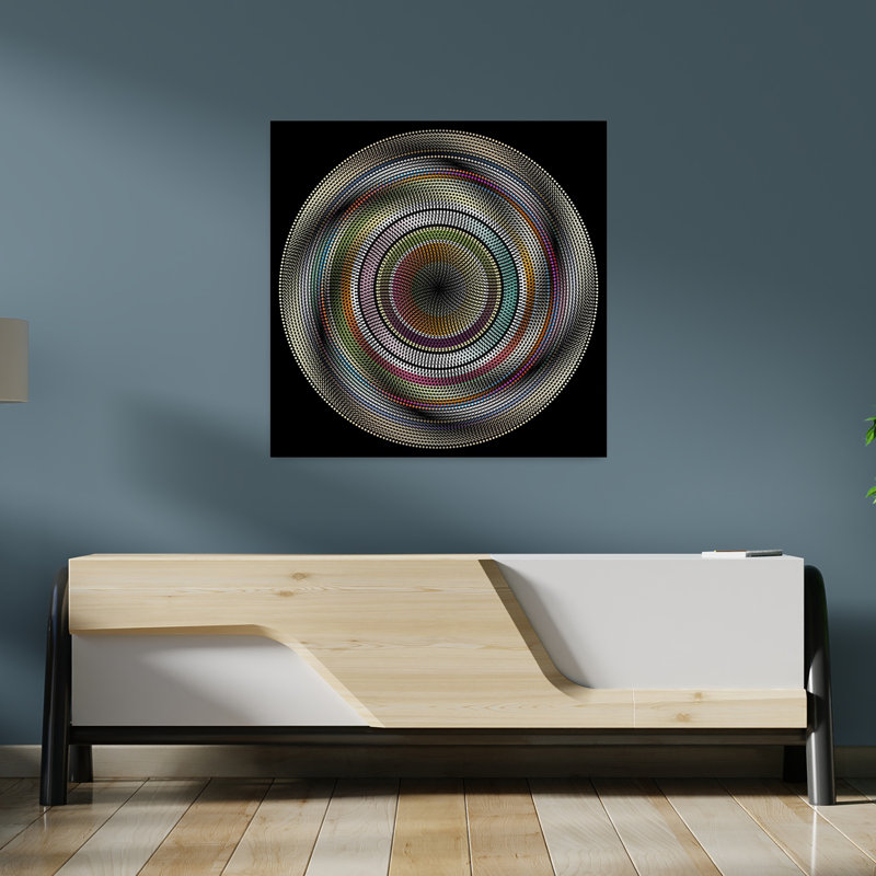 Art contemporain, art contemporain coloré et élégant, H 36 po x l 36 po