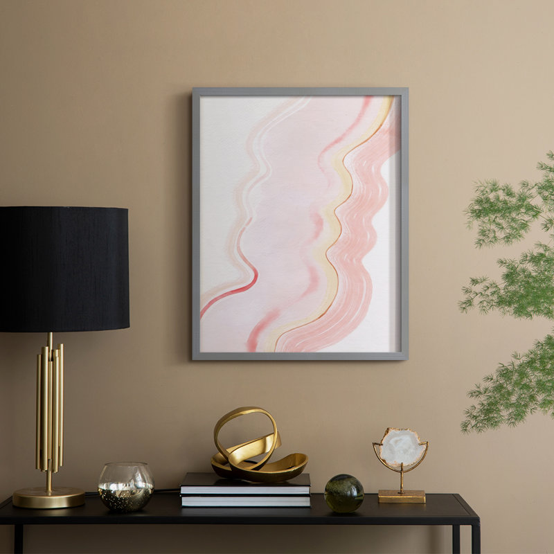 Strawberry Ripples II Framed Print - Solid Wood