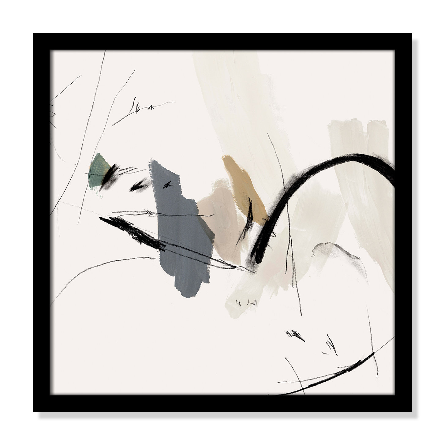 Heavenly "Heavenly II" Print, 17" H x 17" W x 0.75" D, Black