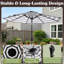 Parasol de patio rond de 9 pi - Inclinaison automatique, manivelle facile, parasol d'extérieur à auvent ventilé pour abat-jour - pour terrasse, balcon, porche, cour ou piscine par Pure Garden (noir et blanc)-1827813867