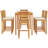 6 - Person Teak Wood Patio Dining Set with Rectangular Table , Cushions Included