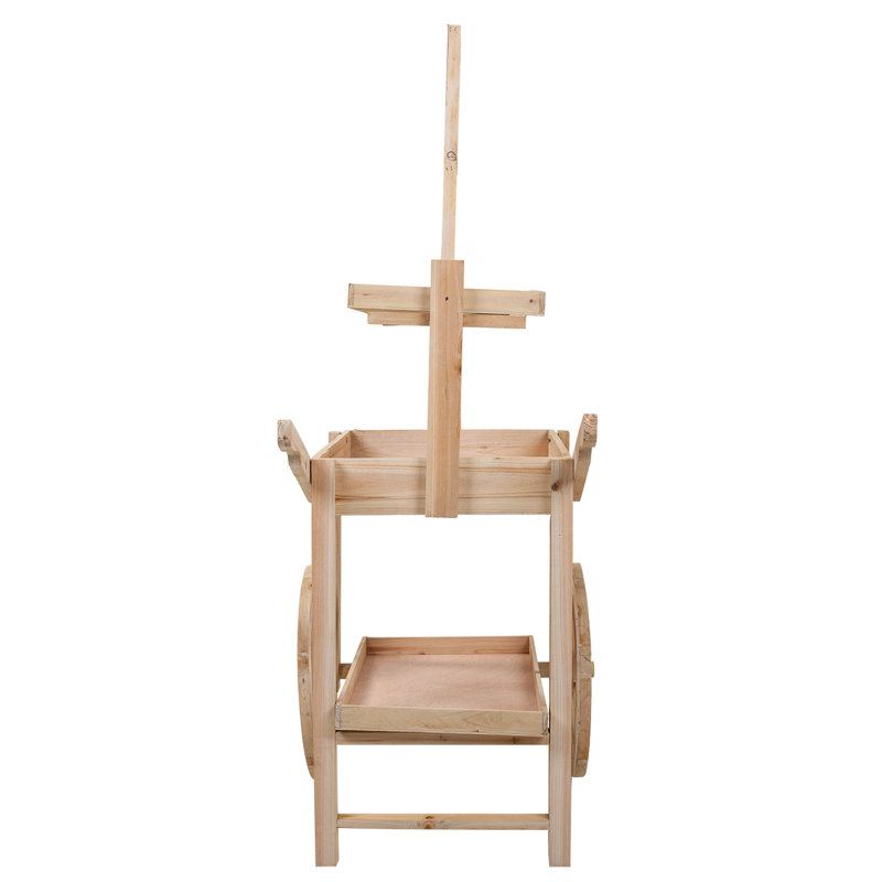 Emmly 95cm W Manufactured Wood Merchandiser with Wheels