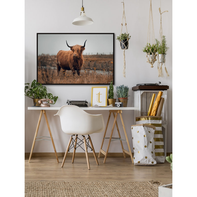 «Just Stay Calm» par Marmont Hill, reproduction sur toile, Toile avec cadre flottant noir, Aucun mat, L 24 po x H 16 po