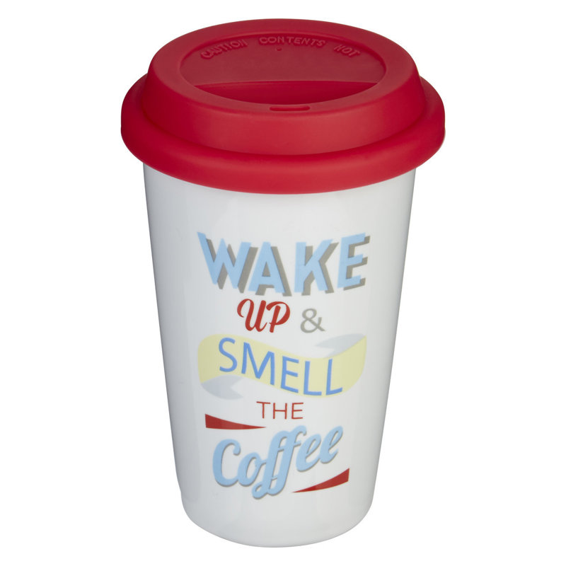 17 Stories Azyaan Double Wall Insulated Porcelain China Travel Mug