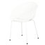Chaise de salle à manger d'extérieur pour 2 personnes, fer blanc et plastique, fonction météo, motif perforé, stabilité à long terme 2 pièces, blanc, plastique, structure en diamant, assemblage requis-1816548666