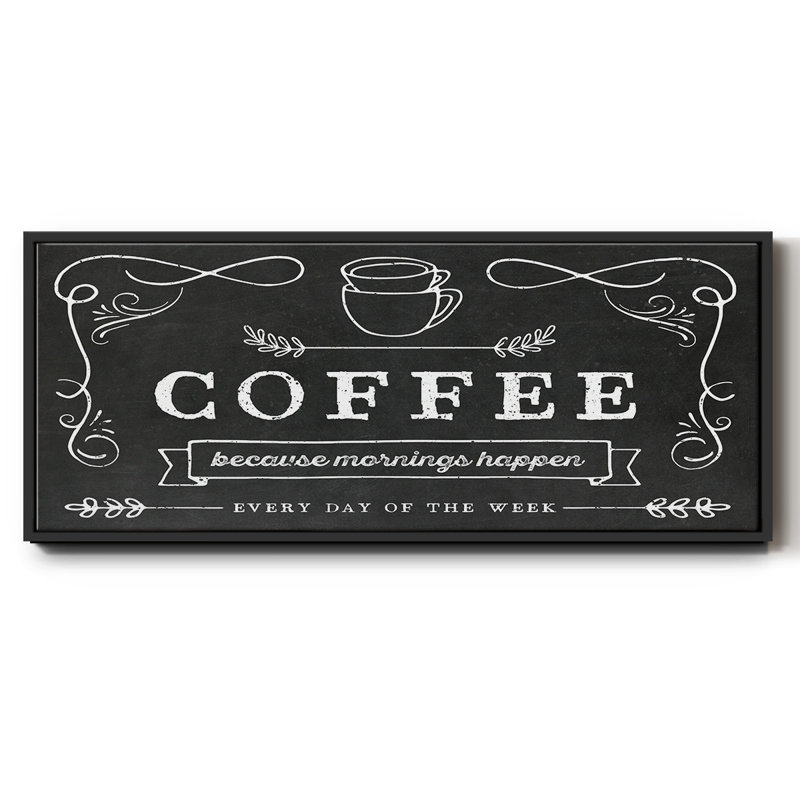 «Coffee Everyday», toile encadrée