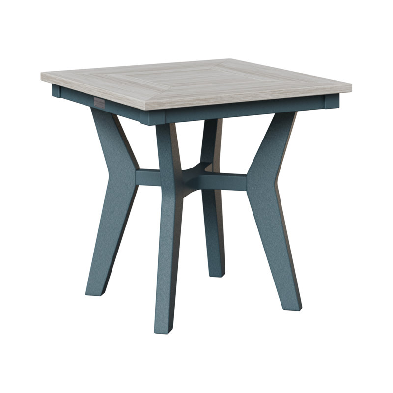 Mayhew Outdoor Square Side Table, Slate, Seashell