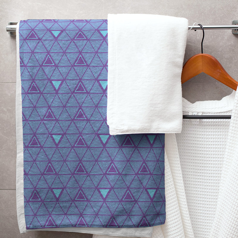 Serviette de bain Classic, Mauve / Bleu