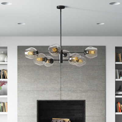 Lustre linéaire moderne Spoutnik à 8 lumières Alpharetta