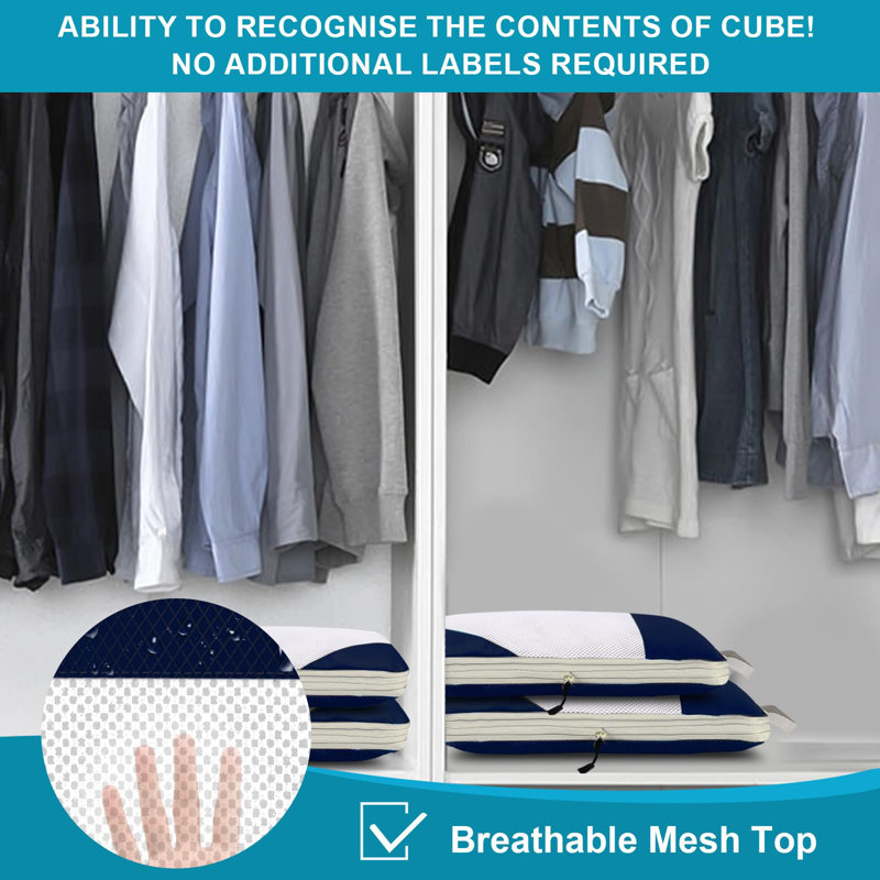 Rebrilliant Fabric Storage Bag, Navy Blue