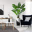 Arbre artificiel dans un pot de fleurs moderne, décoration d'arbre en soie artificielle Monstera (pot et arbre)-141567791-156323608