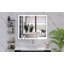 Miroir de meuble-lavabo mural 30 po x 36 po à DEL avec interrupteur tactile antibrouillard blanc / chaud / naturel réglable-277471078