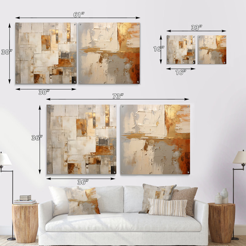 Minimalisme moderne scandinave sérénité Art III, H 36 po x l 73 po