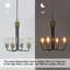 Lustre en roue de chariot à 4 lumières de style bougie Christof