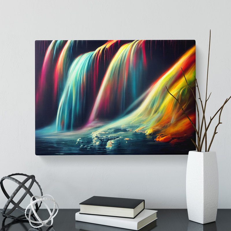 Waterfall Rainbow - Wrapped Canvas, 40cm H x 60cm W x 3cm D