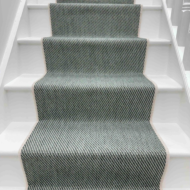 Stair Runner Solid Colour Flatweave Area Rug, Runner 60 x 600 cm