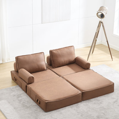 Boneless 71'' Loveseat With Chamois Leather