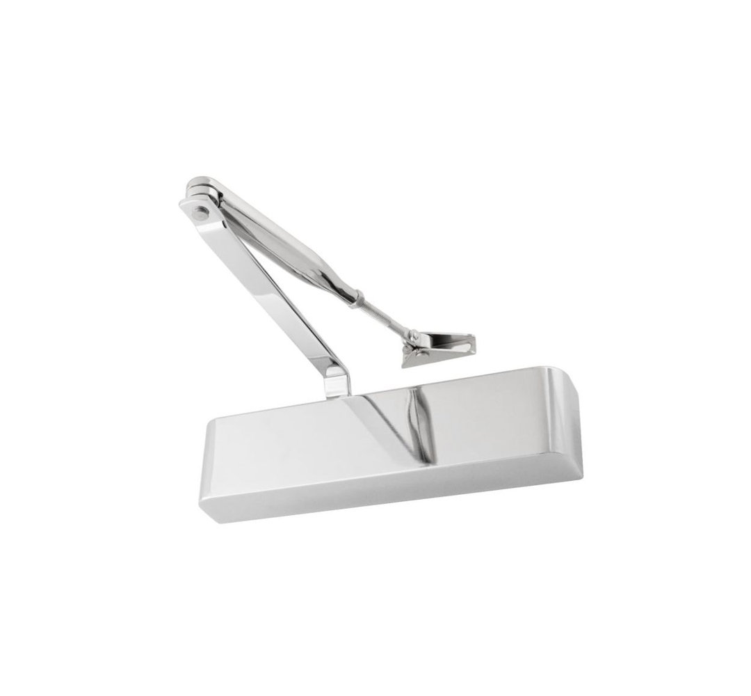 Overhead Door Closer Surface Mounted 101 Series Satin Nickel Fire Rated
