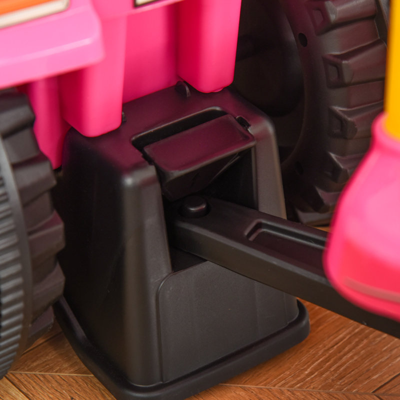 HOMCOM Ride On Tractor Toddler Walker with Horn for 1-3 Years Old Pink