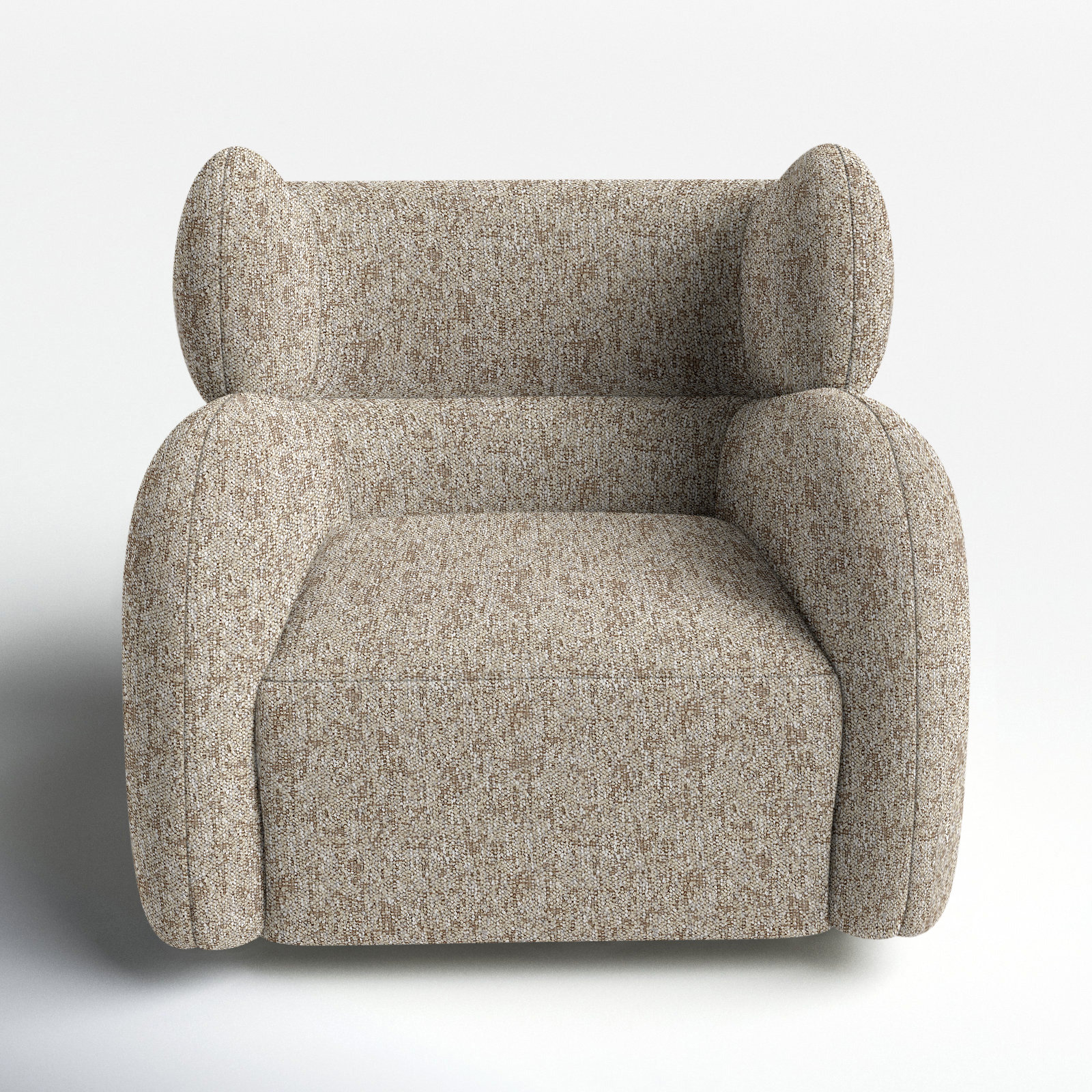Pablo Swivel Armchair, Tan/Brown Chenille 1548-020