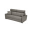 Canapé-lit en cuir grainé italien de 85 po avec matelas en mousse viscoélastique Capozzi-773428910