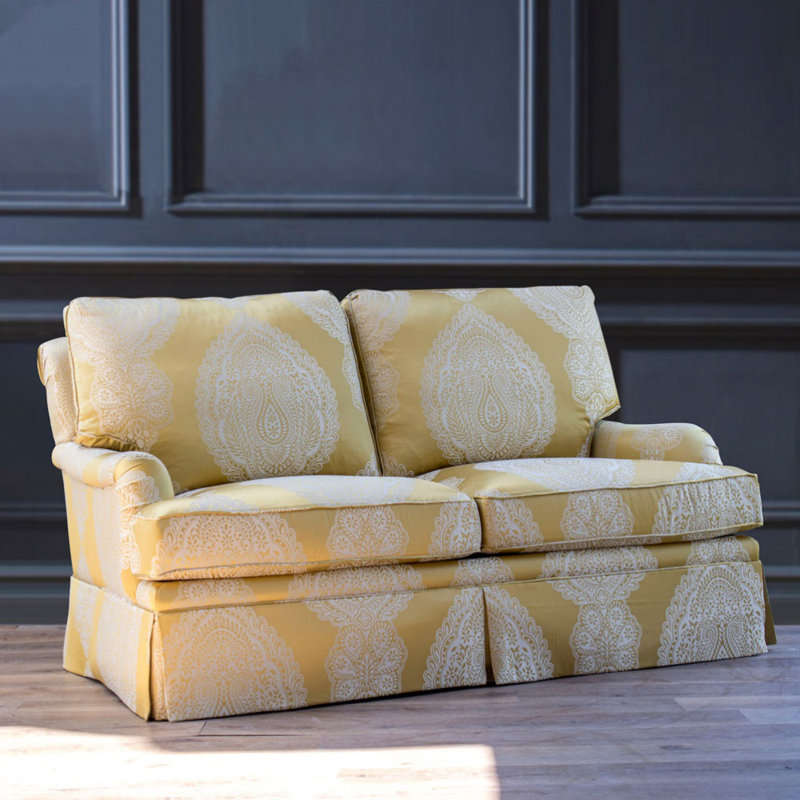 Canapé simple jaune décontracté, H 37,4 po x l 63,78 po x P 44,09 po, 2