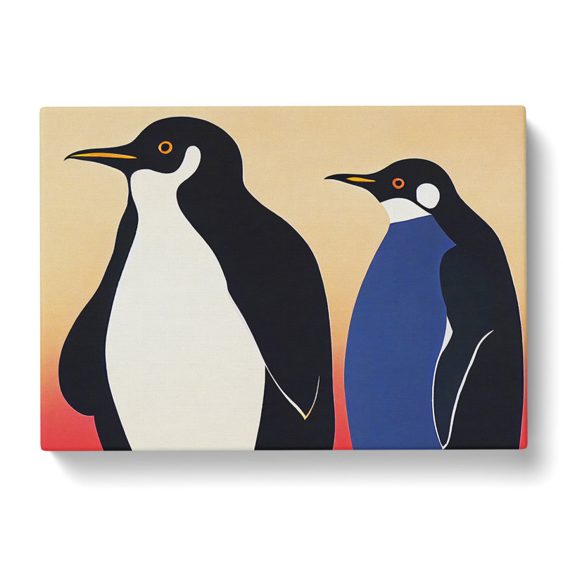 The Two Penguins Vol.1 - Wrapped Canvas Print, 35cm H x 50cm W x 3cm D