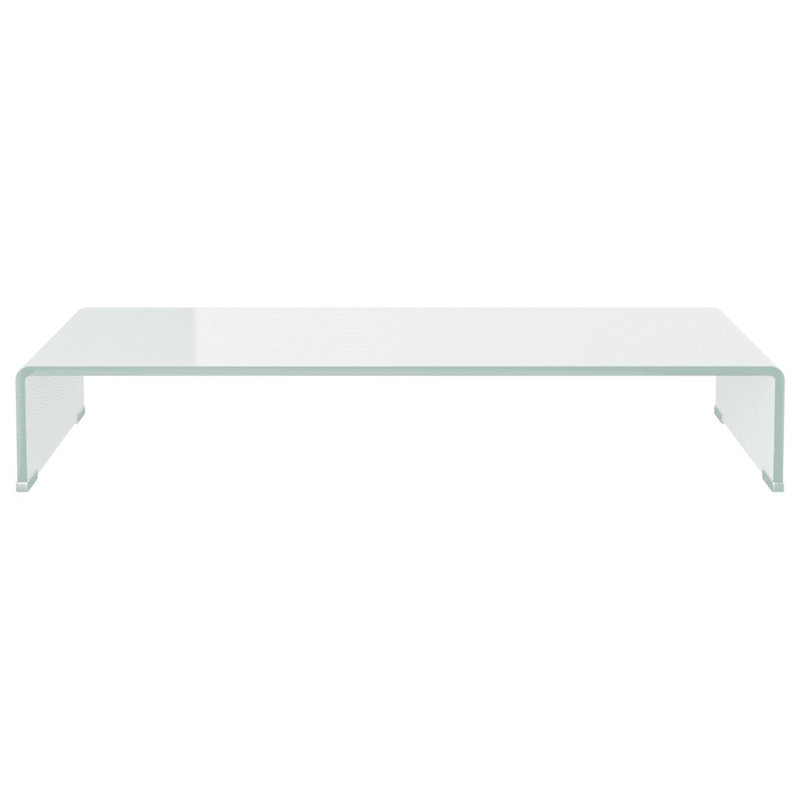 Wakeland TV Stand/Monitor Riser Glass, Transparent, 80cm