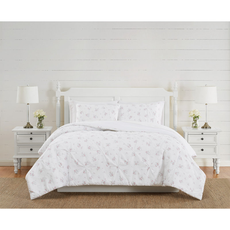 Rosebury Sateen Floral Duvet Cover, Twin Extra Long Duvet Cover + 1 Standard Sham