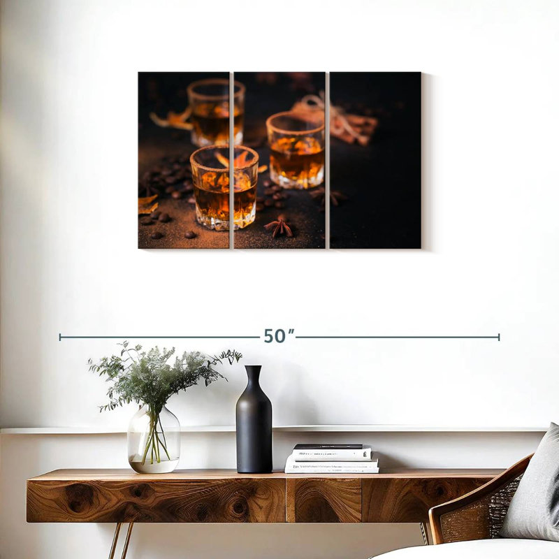 Yarlin Whiskey Shots, 20" H x 33" W