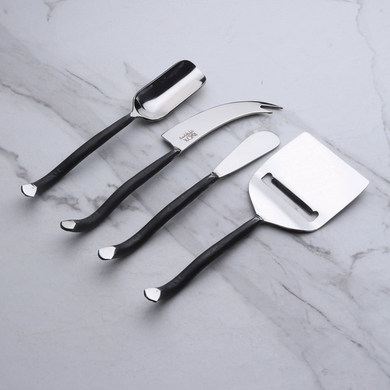 Outils pour fromage noir brûlé Twig Design 4 pièces Ensemble