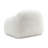 Dera Swivel Accent Chair with Green Ball Pillow Set, White Faux Fur