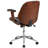 Mid-Back LeatherSoft Executive Ergonomic Wood Swivel Office Chair with Arms-968430917