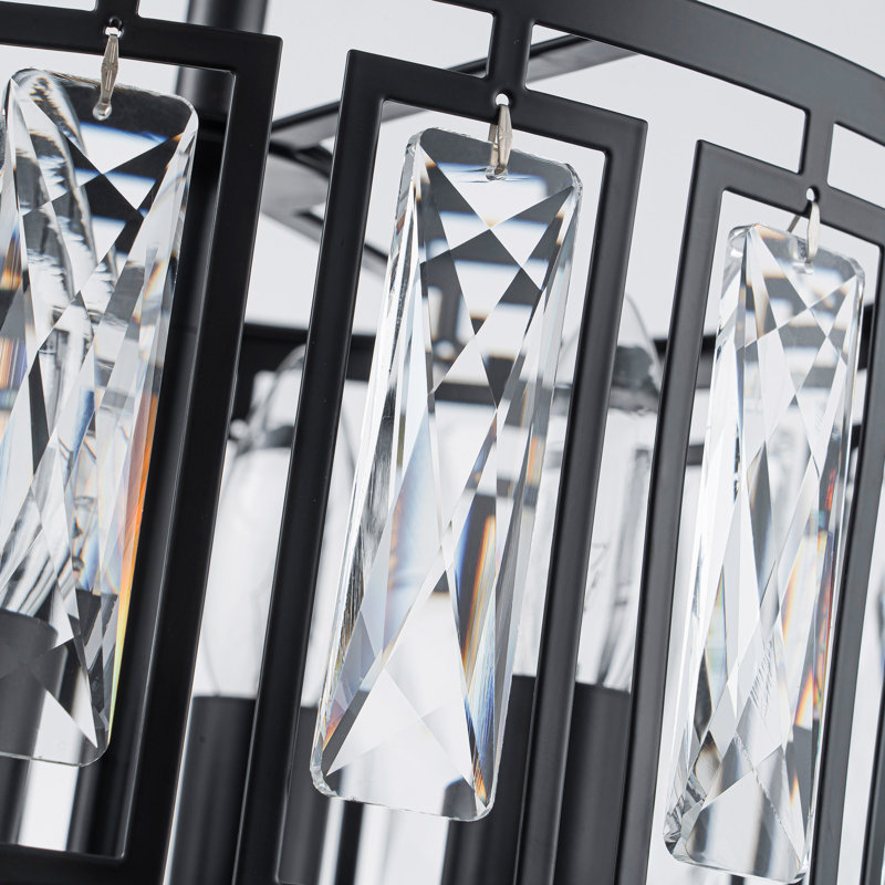 4-light Crystal Semi Flush Mount