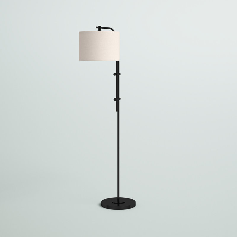 Pariaman 60'' Swing Arm Floor Lamp, Black