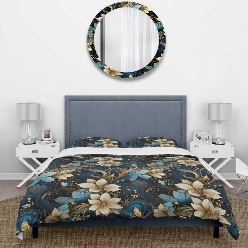 Ensemble de housse de couette Industrial Chic Paisley, Housse de couette simple + 1 taie décorative stan