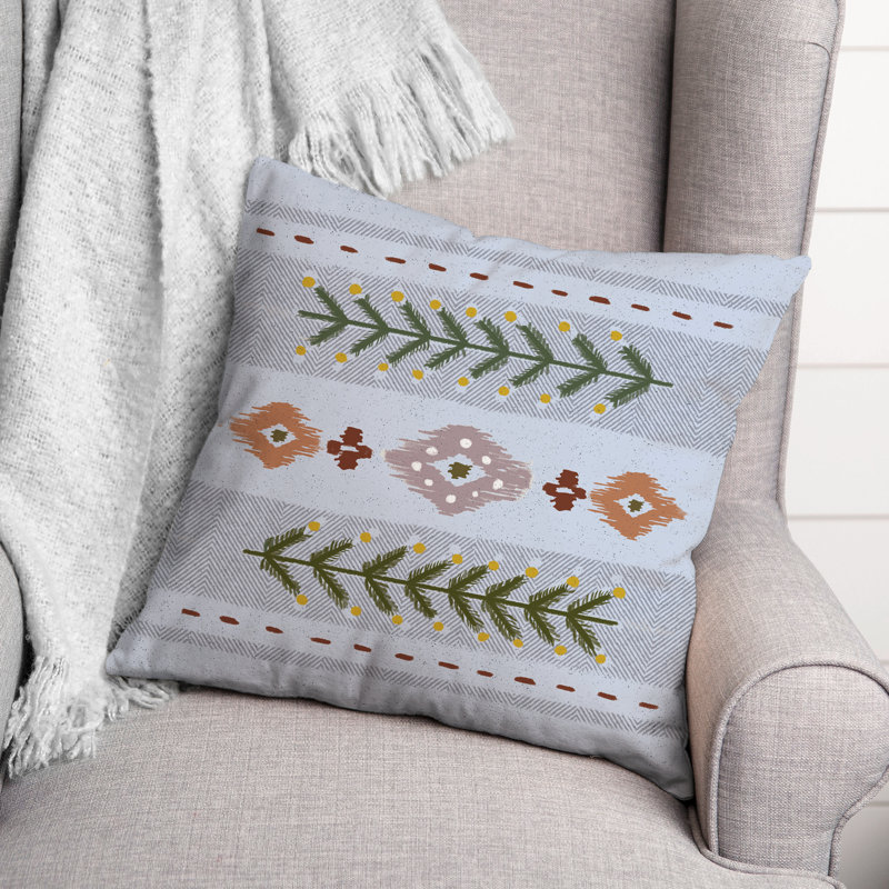 Housse et insert de coussin extérieur à motif 7, Bleu, 16 po x 16 po