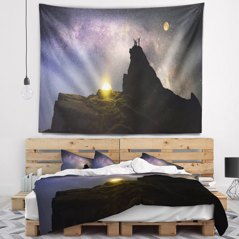 Tapisserie de lit en polyester à la base camp avec accessoires suspendus inclus, H 32 po x l 39 po