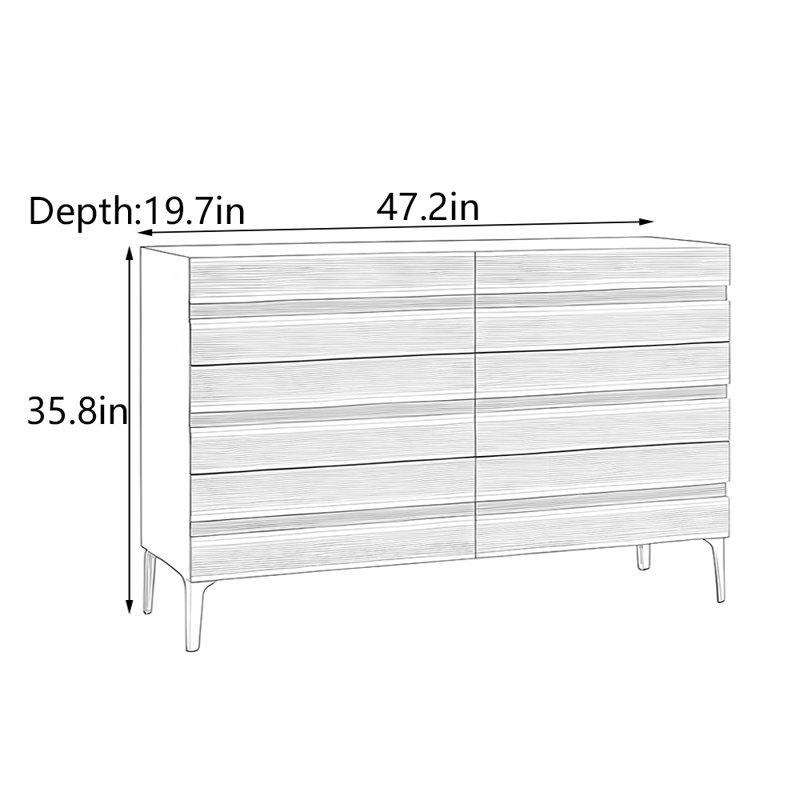 Armoire de couloir Nordic, H 35,8 po x l 47,2 po x P 19,7 po