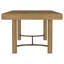 Ensemble de table de salle à manger à rallonge 7 pièces avec finition sable et chaises à dossier en canne tressées à la main pour des réunions élégantes-429803309