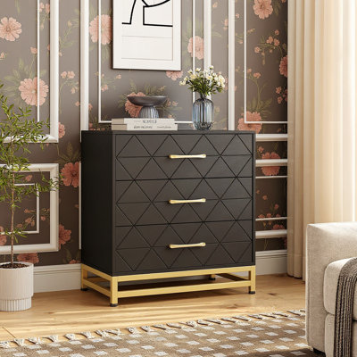 3 Drawer Wooden Dresser, Wood Nightstand