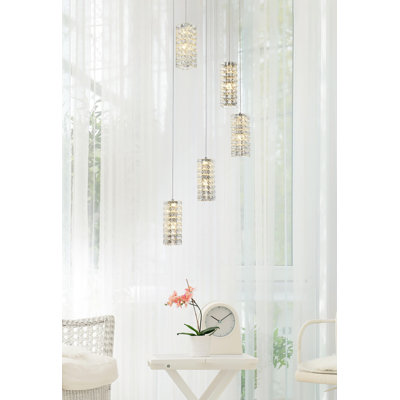Luminaire suspendu DEL de 20 po Aston en chrome
