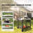 Outdoor Grill Dining Cart With Double-Shelf, Portable Food Prep Table, Stainless Steel Worktop, Modular BBQ Station For Pizza Oven And Outdoor Cooking.