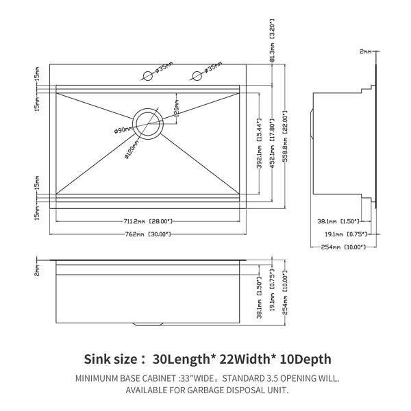 Dimensions du produit