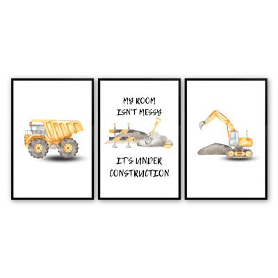 Theo Transportation 3 - Piece Framed Art