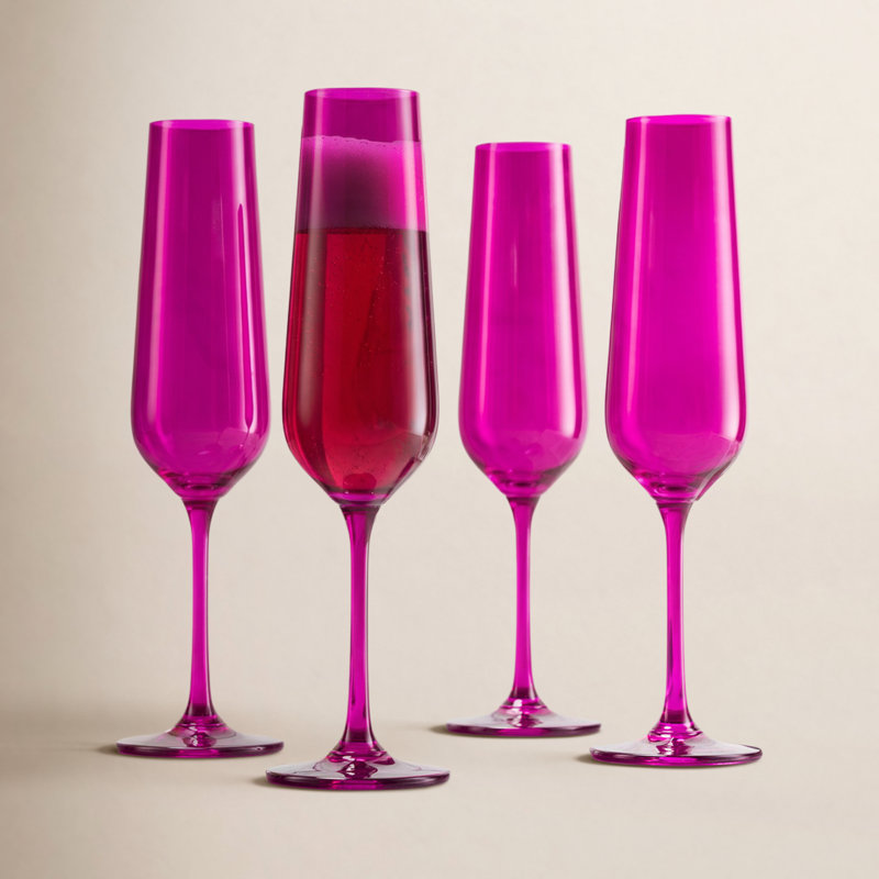 Sheer Flute 8oz, Magenta
