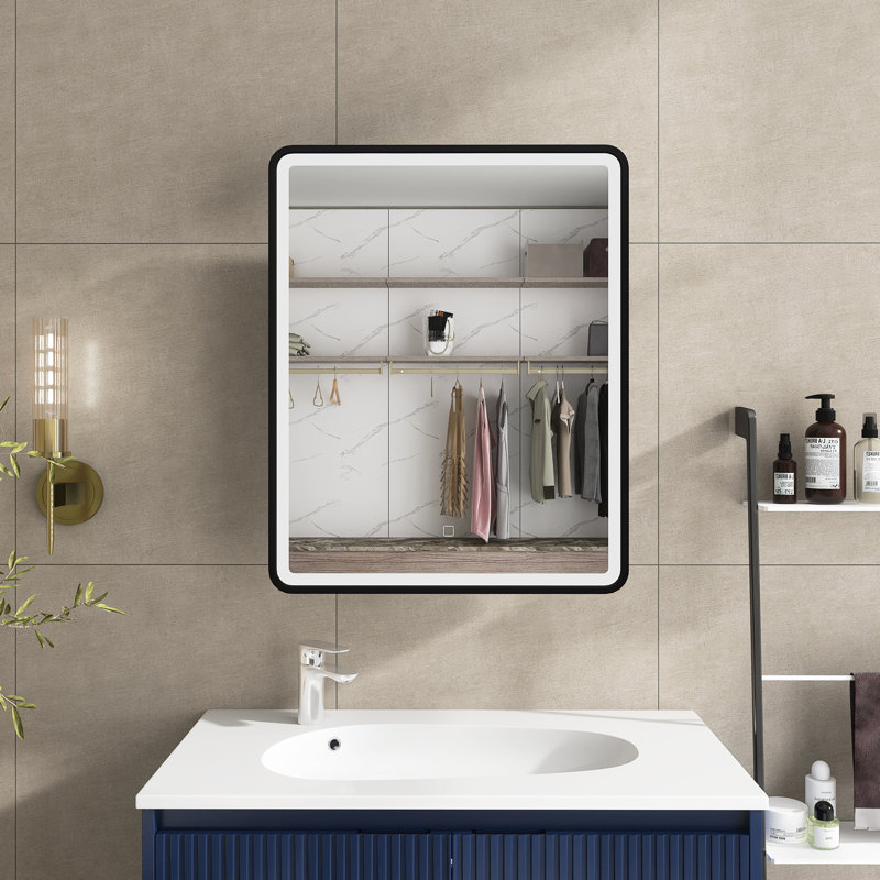 Armoire à pharmacie avec miroir et 2 tablettes fixes, H 28 po x l 20 po x P 5 po