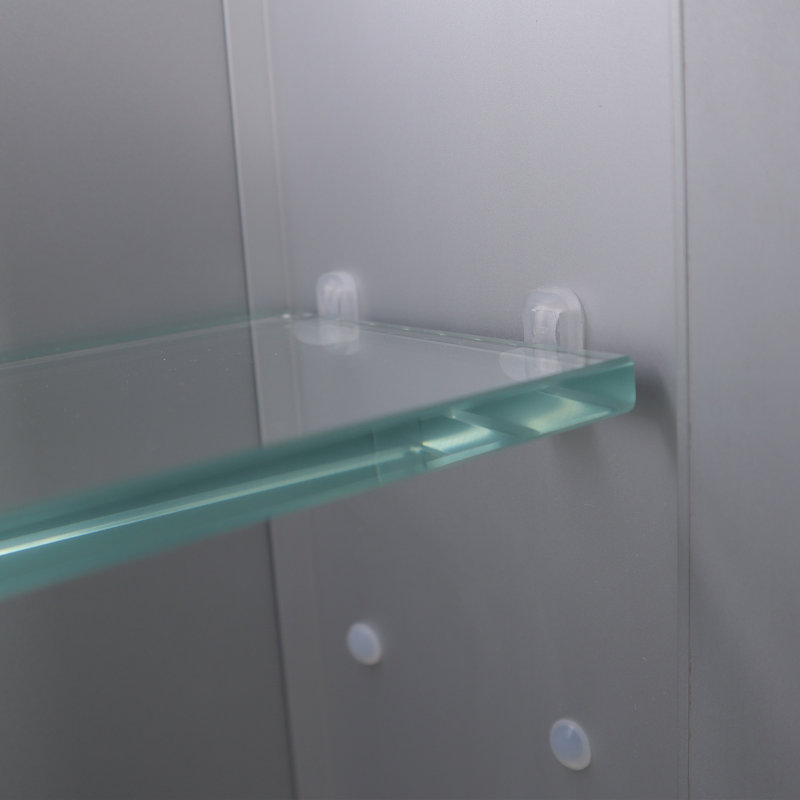Hendra 30'' W 32'' H Frameless Medicine Cabinet with Mirror and 3 Adjustable Shelves
