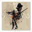Femme jouant de la trompette jazz - horloge murale moderne-1150589628