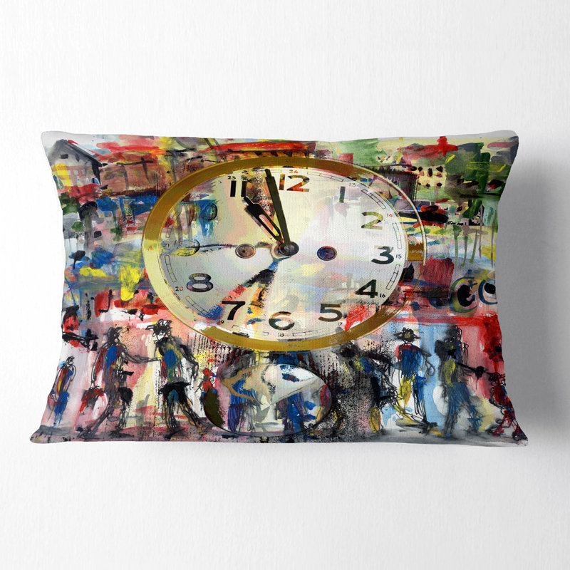 Coussin lombaire abstrait Abstract People and Time